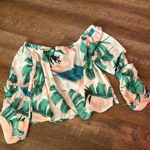 Tropical print blouse